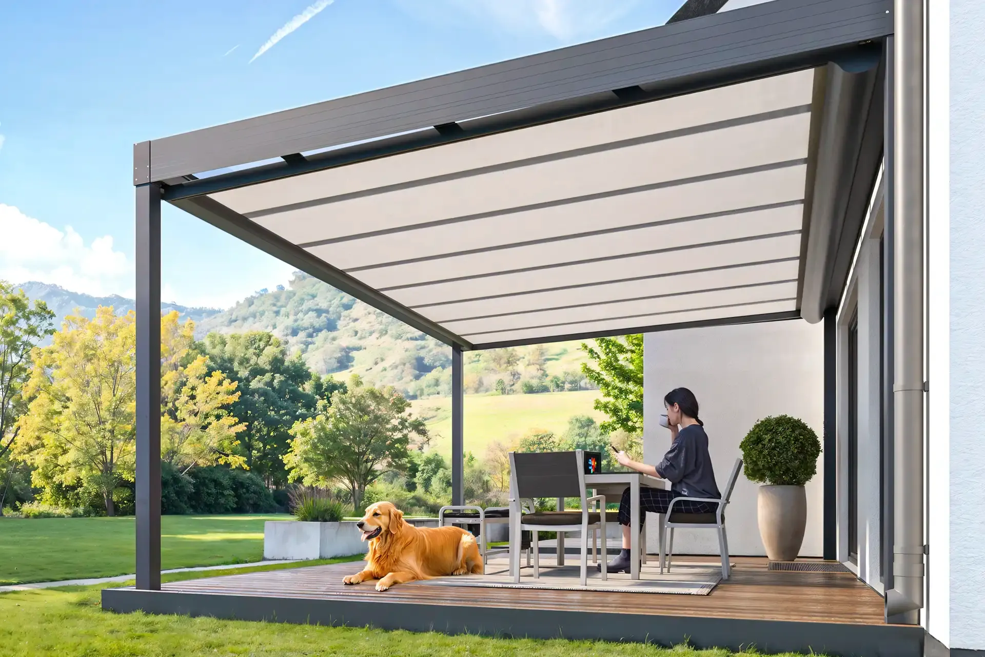 Unterdachmarkise für Terrassenüberdachung Augsburg